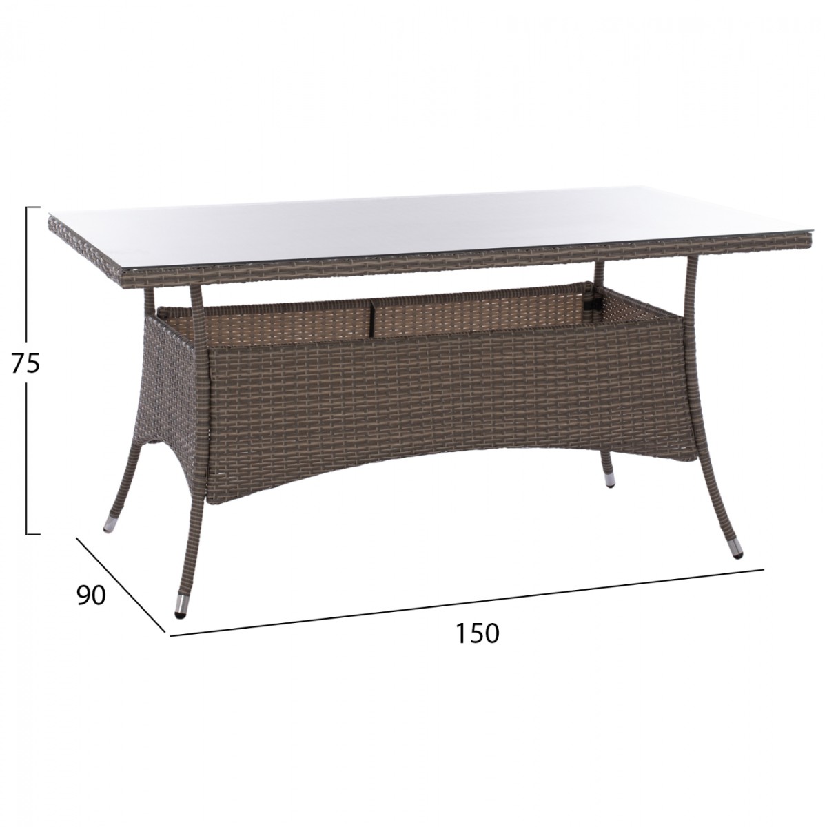 ΣΕΤ ΤΡΑΠΕΖΑΡΙΑΣ 5ΤΜΧ ΤΡΑΠ. 150Χ90 & ΠΟΛΥΘΡΟΝΕΣ WICKER RATTAN ΓΚΡΙ HM11713.01 ΣΕΤ ΤΡΑΠΕΖΑΡΙΑΣ 5ΤΜΧ ΤΡΑΠ. 150Χ90 & ΠΟΛΥΘΡΟΝΕΣ WICKER RATTAN ΓΚΡΙ HM11713.01