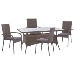 ΣΕΤ ΤΡΑΠΕΖΑΡΙΑΣ 5ΤΜΧ ΤΡΑΠ. 150Χ90 & ΠΟΛΥΘΡΟΝΕΣ WICKER RATTAN ΓΚΡΙ HM11713.01 ΣΕΤ ΤΡΑΠΕΖΑΡΙΑΣ 5ΤΜΧ ΤΡΑΠ. 150Χ90 & ΠΟΛΥΘΡΟΝΕΣ WICKER RATTAN ΓΚΡΙ HM11713.01