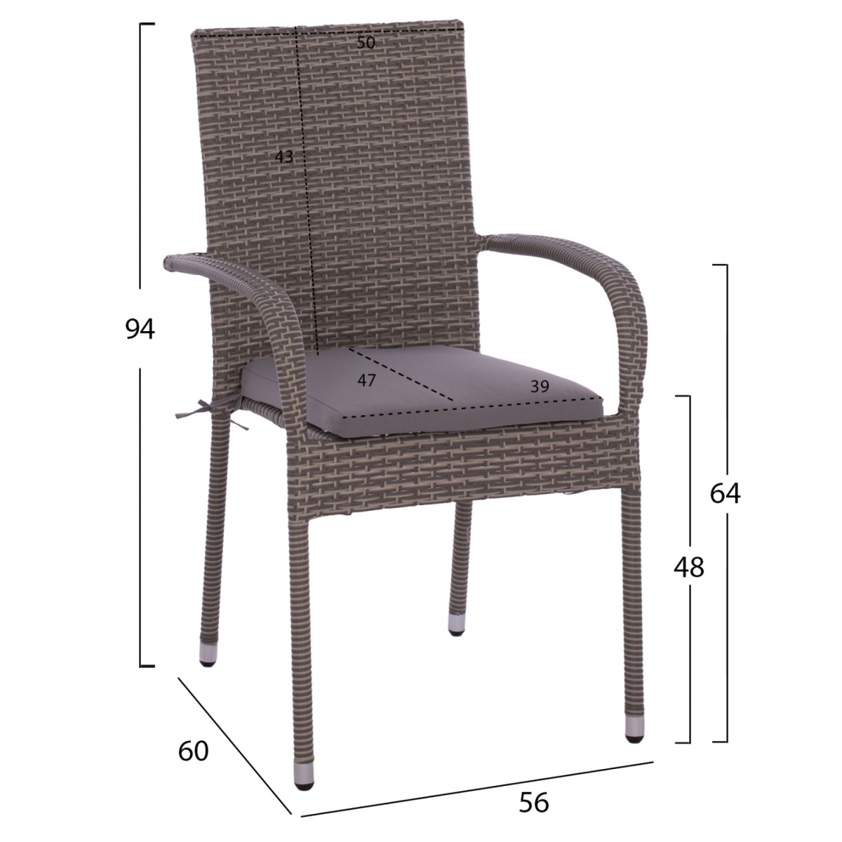 ΣΕΤ ΤΡΑΠΕΖΑΡΙΑΣ 5ΤΜΧ ΤΡΑΠ. 150Χ90 & ΠΟΛΥΘΡΟΝΕΣ WICKER RATTAN ΓΚΡΙ HM11713.01 ΣΕΤ ΤΡΑΠΕΖΑΡΙΑΣ 5ΤΜΧ ΤΡΑΠ. 150Χ90 & ΠΟΛΥΘΡΟΝΕΣ WICKER RATTAN ΓΚΡΙ HM11713.01