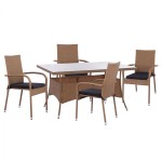 ΣΕΤ ΤΡΑΠΕΖΑΡΙΑΣ 5ΤΜΧ ΤΡΑΠ. 150Χ90 & ΠΟΛΥΘΡΟΝΕΣ WICKER RATTAN ΜΠΕΖ ΚΑΦΕ HM11713.02 ΣΕΤ ΤΡΑΠΕΖΑΡΙΑΣ 5ΤΜΧ ΤΡΑΠ. 150Χ90 & ΠΟΛΥΘΡΟΝΕΣ WICKER RATTAN ΜΠΕΖ ΚΑΦΕ HM11713.02