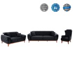 ΣΕΤ ΣΑΛΟΝΙ 3ΤΜΧ BENNINGTON ΜΑΥΡΟ HM11745.01 ΣΕΤ ΣΑΛΟΝΙ 3ΤΜΧ BENNINGTON ΜΑΥΡΟ HM11745.01