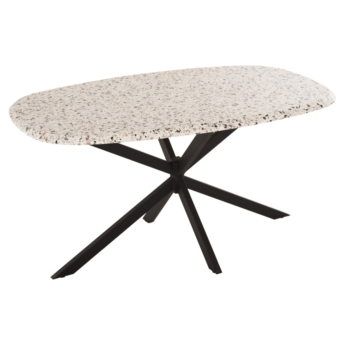 ΤΡΑΠΕΖΙ ΟΒΑΛ RODDEN HM11903.03 ΜΕ WERZALIT TERRAZZO-ΜΑΥΡΗ ΧΙΑΣΤΙ ΒΑΣΗ 146x94x75Υεκ ΤΡΑΠΕΖΙ ΟΒΑΛ RODDEN HM11903.03 ΜΕ WERZALIT TERRAZZO-ΜΑΥΡΗ ΧΙΑΣΤΙ ΒΑΣΗ 146x94x75Υεκ