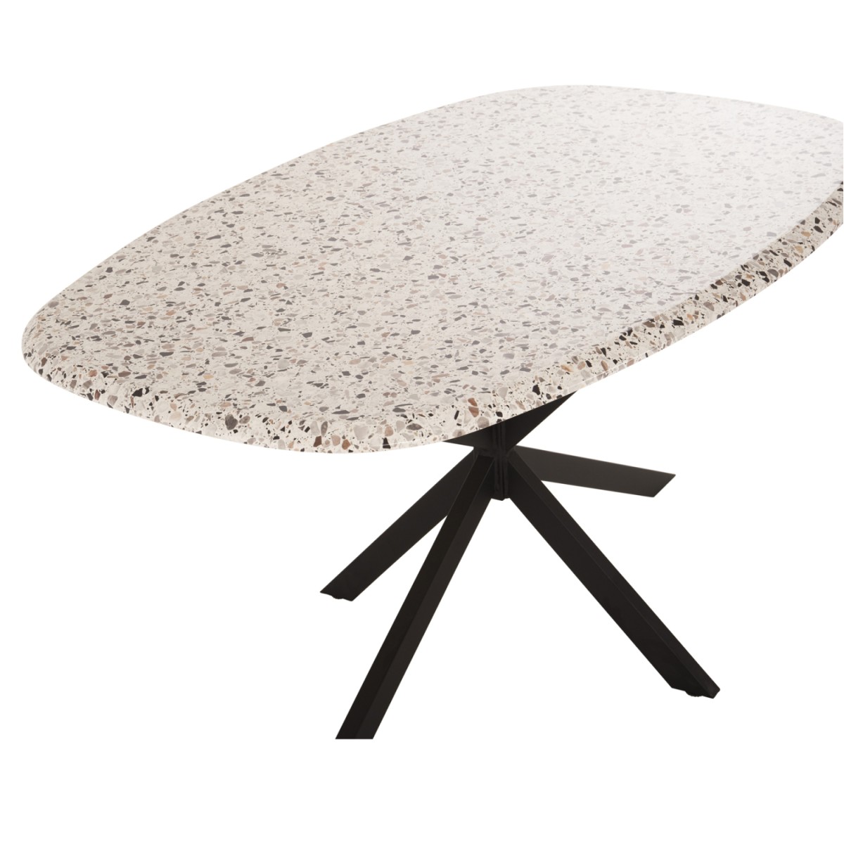 ΤΡΑΠΕΖΙ ΟΒΑΛ RODDEN HM11903.03 ΜΕ WERZALIT TERRAZZO-ΜΑΥΡΗ ΧΙΑΣΤΙ ΒΑΣΗ 146x94x75Υεκ ΤΡΑΠΕΖΙ ΟΒΑΛ RODDEN HM11903.03 ΜΕ WERZALIT TERRAZZO-ΜΑΥΡΗ ΧΙΑΣΤΙ ΒΑΣΗ 146x94x75Υεκ