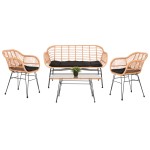 ΣΕΤ ΣΑΛΟΝΙ ΕΞΩΤΕΡΙΚΟΥ ΧΩΡΟΥ 4ΤΜΧ ALLEGRA HM21052 WICKER-ΜΕΤΑΛΛΟ ΣΕΤ ΣΑΛΟΝΙ ΕΞΩΤΕΡΙΚΟΥ ΧΩΡΟΥ 4ΤΜΧ ALLEGRA HM21052 WICKER-ΜΕΤΑΛΛΟ