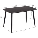 ΣΕΤ ΤΡΑΠΕΖΑΡΙΑΣ 5ΤΜΧ RAVEN HM21067.02 ΚΕΡΑΜΙΚΟ TOP ΜΑΥΡΟ ΜΑΡΜΑΡΟ--ΜΕΤΑΛΛΟ