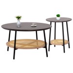 ΣΕΤ 2ΤΜΧ ΤΡΑΠΕΖΙΑ ΣΑΛΟΝΙΟΥ SEWELL HM21087 MDF-ΜΕΤΑΛΛΟ-ΣΥΝΘΕΤΙΚΟ RATTAN Φ80εκ & Φ45εκ ΣΕΤ 2ΤΜΧ ΤΡΑΠΕΖΙΑ ΣΑΛΟΝΙΟΥ SEWELL HM21087 MDF-ΜΕΤΑΛΛΟ-ΣΥΝΘΕΤΙΚΟ RATTAN Φ80εκ & Φ45εκ