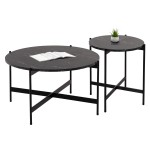 ΣΕΤ 2ΤΜΧ ΤΡΑΠΕΖΙΑ ΣΑΛΟΝΙΟΥ RONDA HM21089 MDF ΜΑΥΡΟ ΜΑΡΜΑΡΟ Φ80εκ & Φ50εκ ΣΕΤ 2ΤΜΧ ΤΡΑΠΕΖΙΑ ΣΑΛΟΝΙΟΥ RONDA HM21089 MDF ΜΑΥΡΟ ΜΑΡΜΑΡΟ Φ80εκ & Φ50εκ