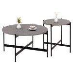 ΣΕΤ 2ΤΜΧ ΤΡΑΠΕΖΙΑ ΣΑΛΟΝΙΟΥ RONDA HM21089.01 MDF ΓΚΡΙ ΜΑΡΜΑΡΟ Φ80εκ & Φ50εκ ΣΕΤ 2ΤΜΧ ΤΡΑΠΕΖΙΑ ΣΑΛΟΝΙΟΥ RONDA HM21089.01 MDF ΓΚΡΙ ΜΑΡΜΑΡΟ Φ80εκ & Φ50εκ