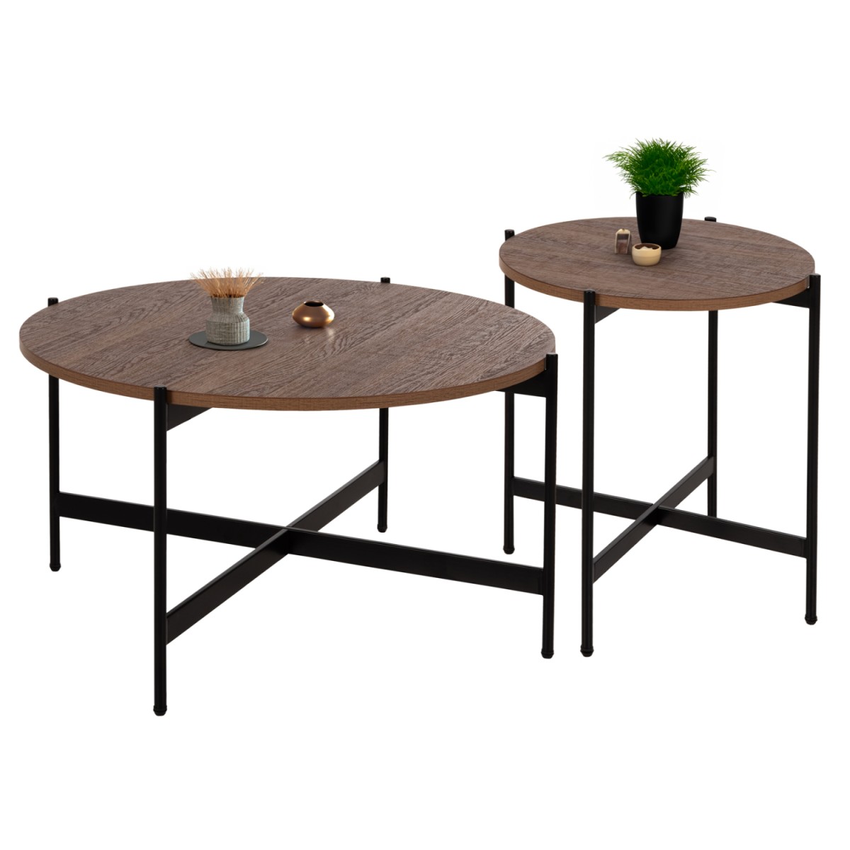 ΣΕΤ 2ΤΜΧ ΤΡΑΠΕΖΙΑ ΣΑΛΟΝΙΟΥ RONDA HM21089.03 MDF ΣΕ ΚΑΡΥΔΙ ΧΡΩΜΑ Φ80εκ & Φ50εκ ΣΕΤ 2ΤΜΧ ΤΡΑΠΕΖΙΑ ΣΑΛΟΝΙΟΥ RONDA HM21089.03 MDF ΣΕ ΚΑΡΥΔΙ ΧΡΩΜΑ Φ80εκ & Φ50εκ