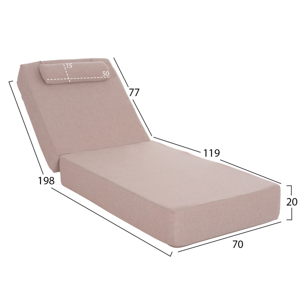 ΜΑΞΙΛΑΡΙ ΞΑΠΛΩΣΤΡΑΣ KIHEI HM21094.02 OLEFIN ΜΠΕΖ ΜΕ FOAM 198x70x20Υεκ ΜΑΞΙΛΑΡΙ ΞΑΠΛΩΣΤΡΑΣ KIHEI HM21094.02 OLEFIN ΜΠΕΖ ΜΕ FOAM 198x70x20Υεκ