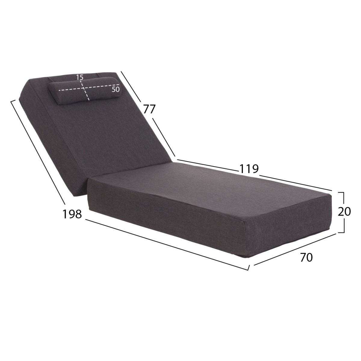ΜΑΞΙΛΑΡΙ ΞΑΠΛΩΣΤΡΑΣ KIHEI HM21094.03 OLEFIN ΣΚΟΥΡΟ ΓΚΡΙ ΜΕ FOAM 198x70x20Υεκ ΜΑΞΙΛΑΡΙ ΞΑΠΛΩΣΤΡΑΣ KIHEI HM21094.03 OLEFIN ΣΚΟΥΡΟ ΓΚΡΙ ΜΕ FOAM 198x70x20Υεκ