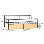 ΚΡΕΒΑΤΙ-ΚΑΝΑΠΕΣ BERNIE HM21120.02 ΜΑΥΡΟΣ ΜΕΤΑΛ.ΣΚΕΛΕΤΟΣ & 2 SONAMA ΣΥΡΤΑΡΙΑ-190x90εκ. ΚΡΕΒΑΤΙ-ΚΑΝΑΠΕΣ BERNIE HM21120.02 ΜΑΥΡΟΣ ΜΕΤΑΛ.ΣΚΕΛΕΤΟΣ & 2 SONAMA ΣΥΡΤΑΡΙΑ-190x90εκ.