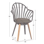 ΣΕΤ ΤΡΑΠΕΖΑΡΙΑΣ 5ΤΜΧ ANAIS HM21176 MDF TOP ΣΕ ΓΚΡΙ--P.P. & PU ΣΕ ΓΚΡΙ