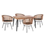 ΣΕΤ 5ΤΜΧ ALLEGRA WICKER ΜΕ ΤΡΑΠΕΖΙ 140X80Χ78Υ ΜΠΕΖ & ΜΑΥΡΟ ΧΡΩΜΑ HM10488 ΣΕΤ 5ΤΜΧ ALLEGRA WICKER ΜΕ ΤΡΑΠΕΖΙ 140X80Χ78Υ ΜΠΕΖ & ΜΑΥΡΟ ΧΡΩΜΑ HM10488