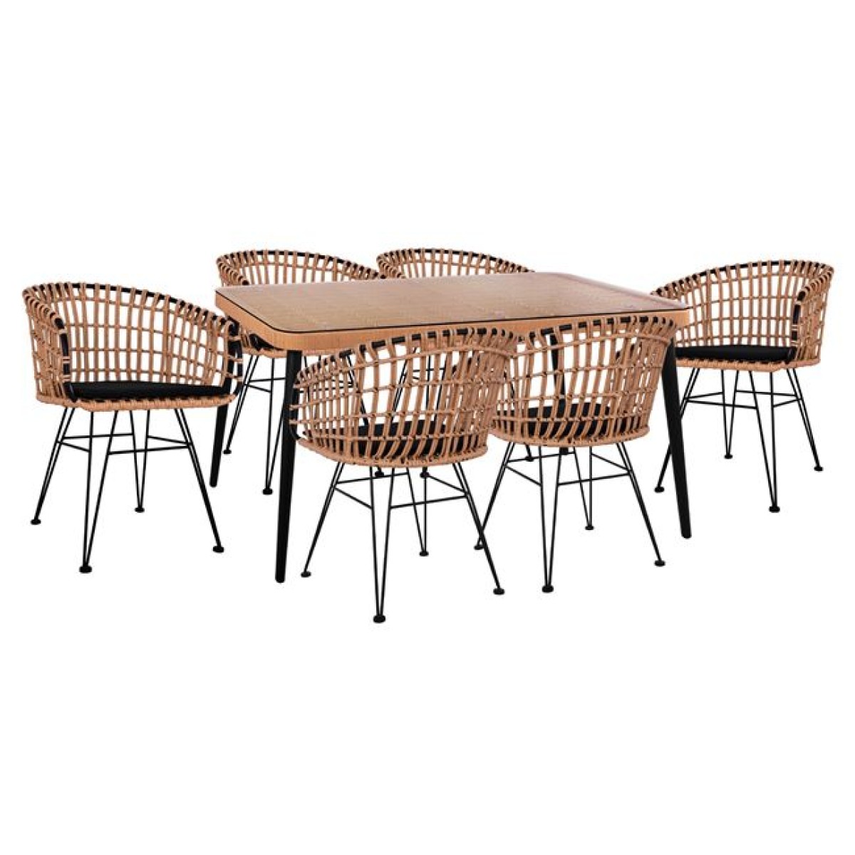 ΣΕΤ 7ΤΜΧ ALLEGRA WICKER ΜΕ ΤΡΑΠΕΖΙ 160X90X78Υ ΜΠΕΖ & ΜΑΥΡΟ ΧΡΩΜΑ HM10496 ΣΕΤ 7ΤΜΧ ALLEGRA WICKER ΜΕ ΤΡΑΠΕΖΙ 160X90X78Υ ΜΠΕΖ & ΜΑΥΡΟ ΧΡΩΜΑ HM10496