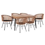 ΣΕΤ 7ΤΜΧ ALLEGRA WICKER ΜΕ ΤΡΑΠΕΖΙ 160X90X78Υ ΜΠΕΖ & ΜΑΥΡΟ ΧΡΩΜΑ HM10496 ΣΕΤ 7ΤΜΧ ALLEGRA WICKER ΜΕ ΤΡΑΠΕΖΙ 160X90X78Υ ΜΠΕΖ & ΜΑΥΡΟ ΧΡΩΜΑ HM10496