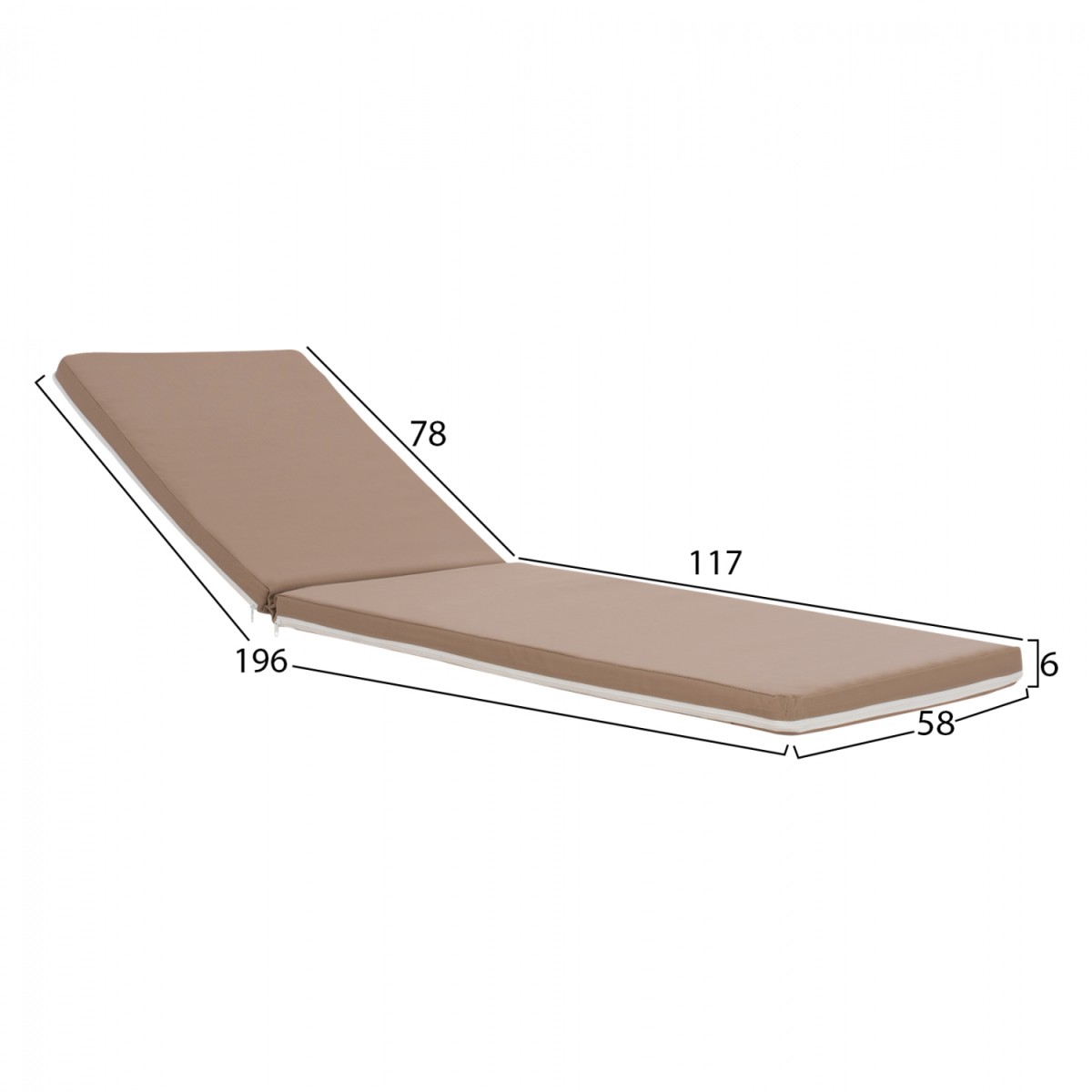 ΜΑΞΙΛΑΡΙ ΞΑΠΛΩΣΤΡΑΣ TEXTILENE 600gr/m2 2X1 SIFNOS ΜΟΚΑ HM11234.04T 196(117+1+78)x58x6 εκ. ΜΑΞΙΛΑΡΙ ΞΑΠΛΩΣΤΡΑΣ TEXTILENE 600gr/m2 2X1 SIFNOS ΜΟΚΑ HM11234.04T 196(117+1+78)x58x6 εκ.