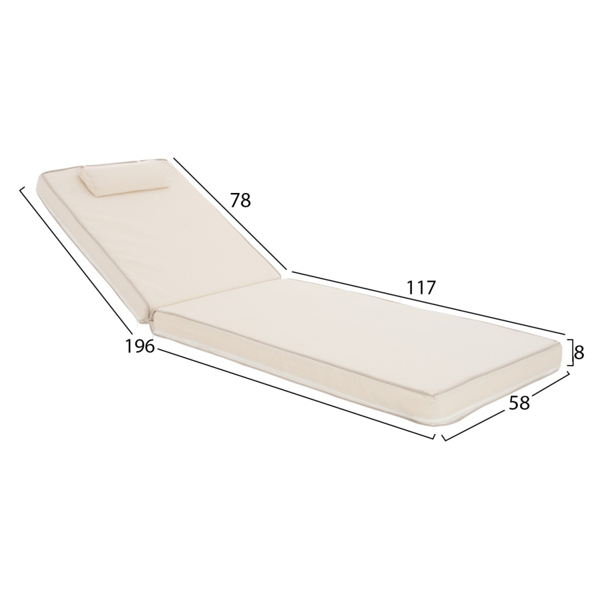 ΜΑΞΙΛΑΡΙ ΞΑΠΛΩΣΤΡΑΣ TEXTILENE 600gr SIFNOS ΜΠΕΖ HM11236.60T 196(117+1+78)x58x9εκ. ΜΑΞΙΛΑΡΙ ΞΑΠΛΩΣΤΡΑΣ TEXTILENE 600gr SIFNOS ΜΠΕΖ HM11236.60T 196(117+1+78)x58x9εκ.
