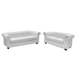 ΣΕΤ ΣΑΛΟΝΙ 2/ΘΕΣΙΟ & 3/ΘΕΣΙΟ CHESTERFIELD ΛΕΥΚΟ ΜΑΤ ΣΕΤ ΣΑΛΟΝΙ 2/ΘΕΣΙΟ & 3/ΘΕΣΙΟ CHESTERFIELD ΛΕΥΚΟ ΜΑΤ