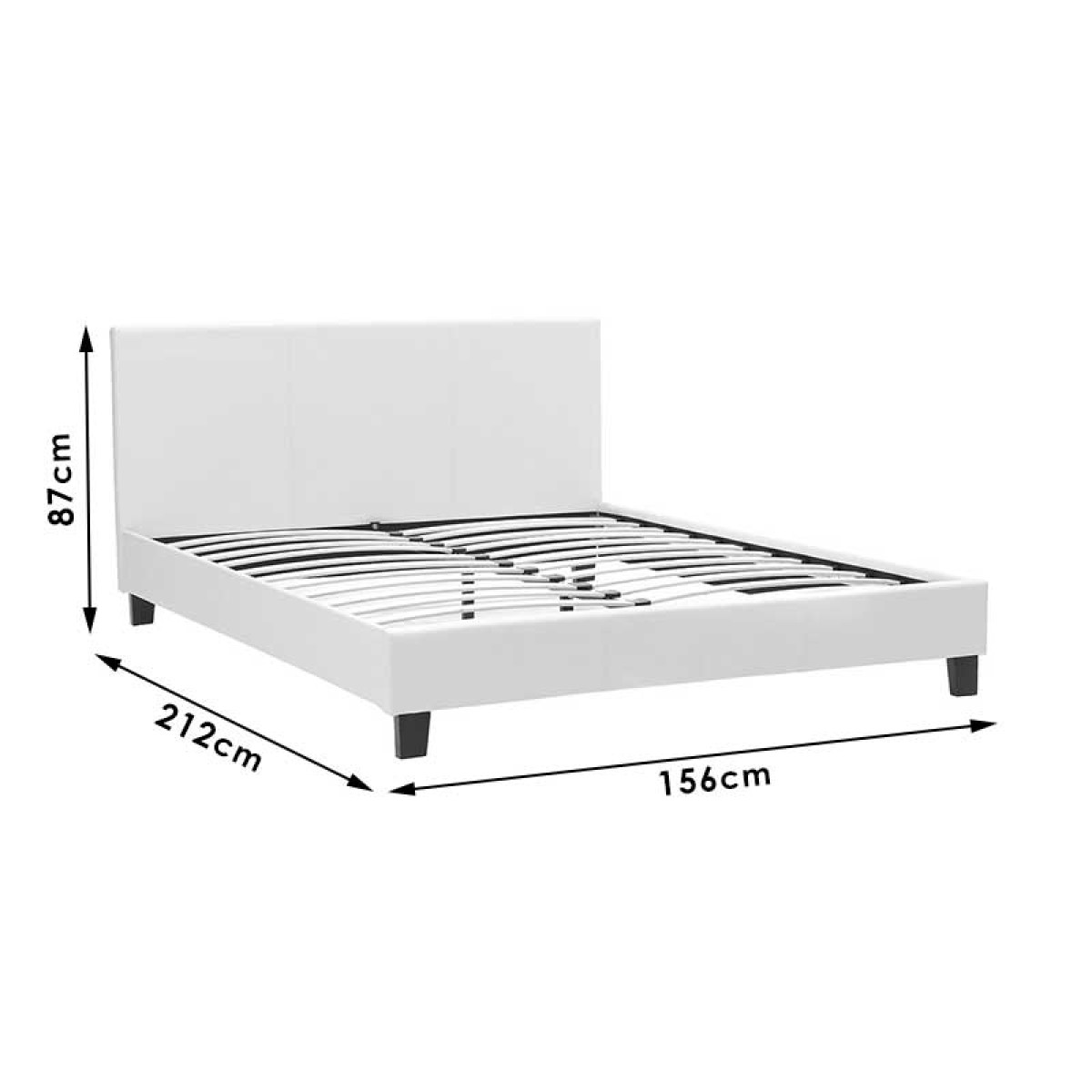 Κρεβάτι Nevil pakoworld 150x200 PU χρώμα λευκό ματ Κρεβάτι Nevil pakoworld 150x200 PU χρώμα λευκό ματ
