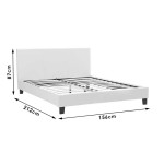 Κρεβάτι Nevil pakoworld 150x200 PU χρώμα λευκό ματ Κρεβάτι Nevil pakoworld 150x200 PU χρώμα λευκό ματ