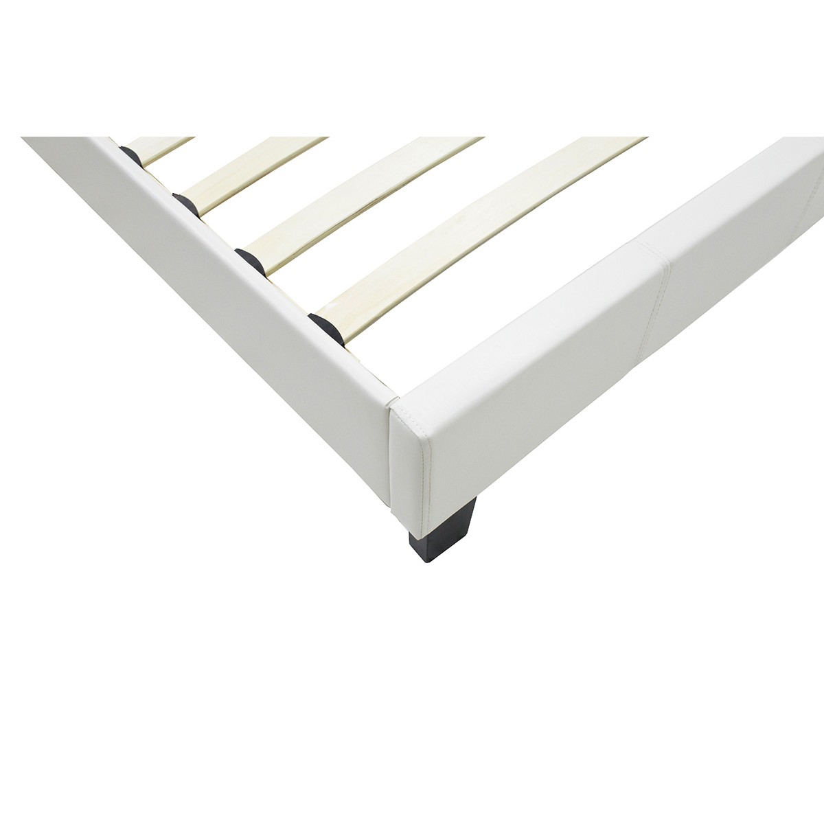 Κρεβάτι Nevil pakoworld 100x200 PU χρώμα λευκό ματ Κρεβάτι Nevil pakoworld 100x200 PU χρώμα λευκό ματ