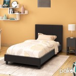 Κρεβάτι Nevil pakoworld 100x200 PU χρώμα μαύρο ματ Κρεβάτι Nevil pakoworld 100x200 PU χρώμα μαύρο ματ