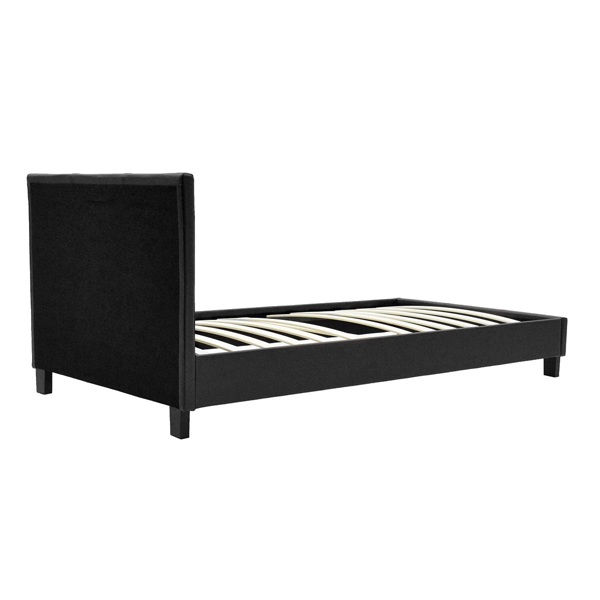 Κρεβάτι Nevil pakoworld 100x200 PU χρώμα μαύρο ματ Κρεβάτι Nevil pakoworld 100x200 PU χρώμα μαύρο ματ