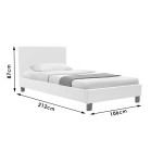 Κρεβάτι Nevil pakoworld 100x200 PU χρώμα μαύρο ματ Κρεβάτι Nevil pakoworld 100x200 PU χρώμα μαύρο ματ