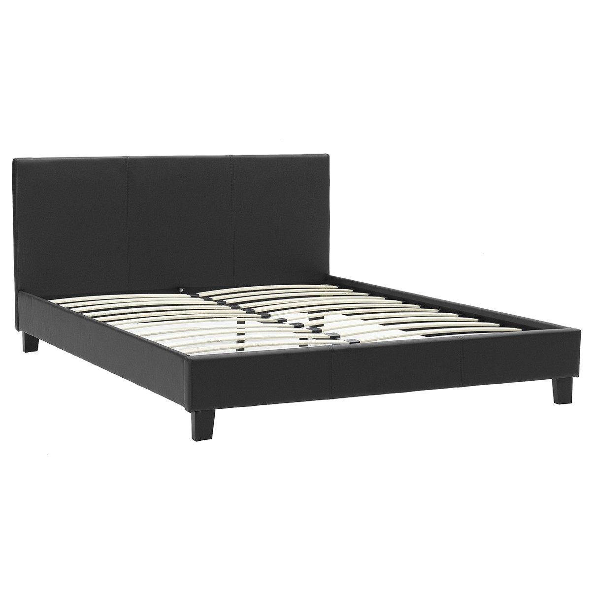 Κρεβάτι Nevil pakoworld 150x200 PU χρώμα μαύρο ματ Κρεβάτι Nevil pakoworld 150x200 PU χρώμα μαύρο ματ
