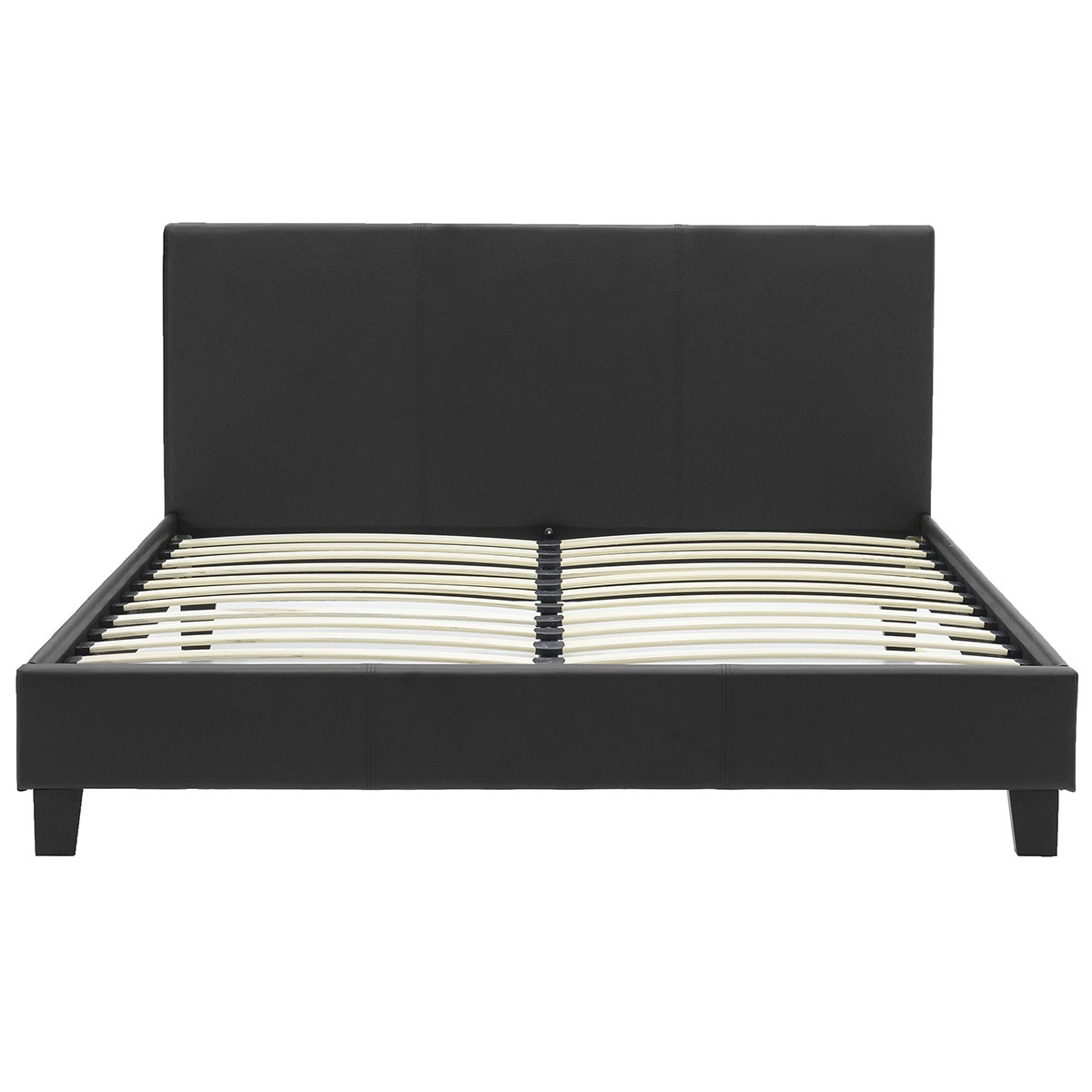 Κρεβάτι Nevil pakoworld 150x200 PU χρώμα μαύρο ματ Κρεβάτι Nevil pakoworld 150x200 PU χρώμα μαύρο ματ