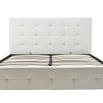 Κρεβάτι Roi pakoworld 160x200 PU λευκό ματ + αποθηκευτικό χώρο Κρεβάτι Roi pakoworld 160x200 PU λευκό ματ + αποθηκευτικό χώρο