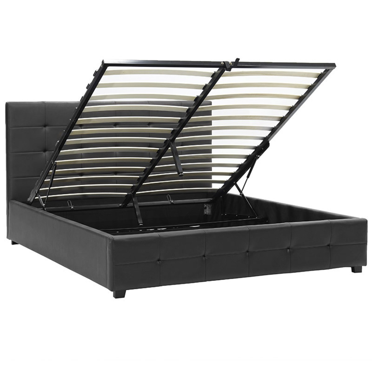 Κρεβάτι Roi pakoworld 160x200 PU μαύρο ματ + αποθηκευτικό χώρο Κρεβάτι Roi pakoworld 160x200 PU μαύρο ματ + αποθηκευτικό χώρο