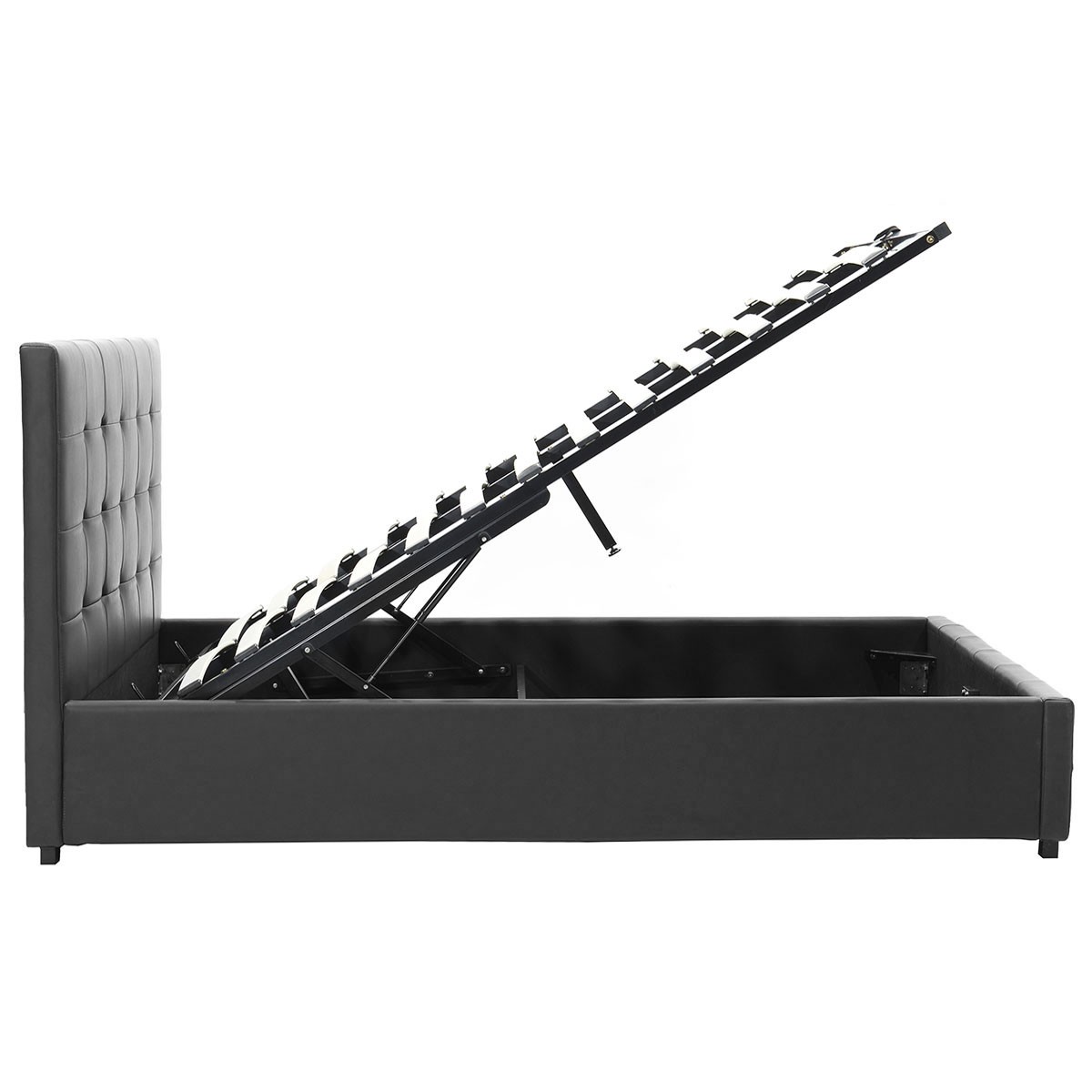 Κρεβάτι Roi pakoworld 160x200 PU μαύρο ματ + αποθηκευτικό χώρο Κρεβάτι Roi pakoworld 160x200 PU μαύρο ματ + αποθηκευτικό χώρο