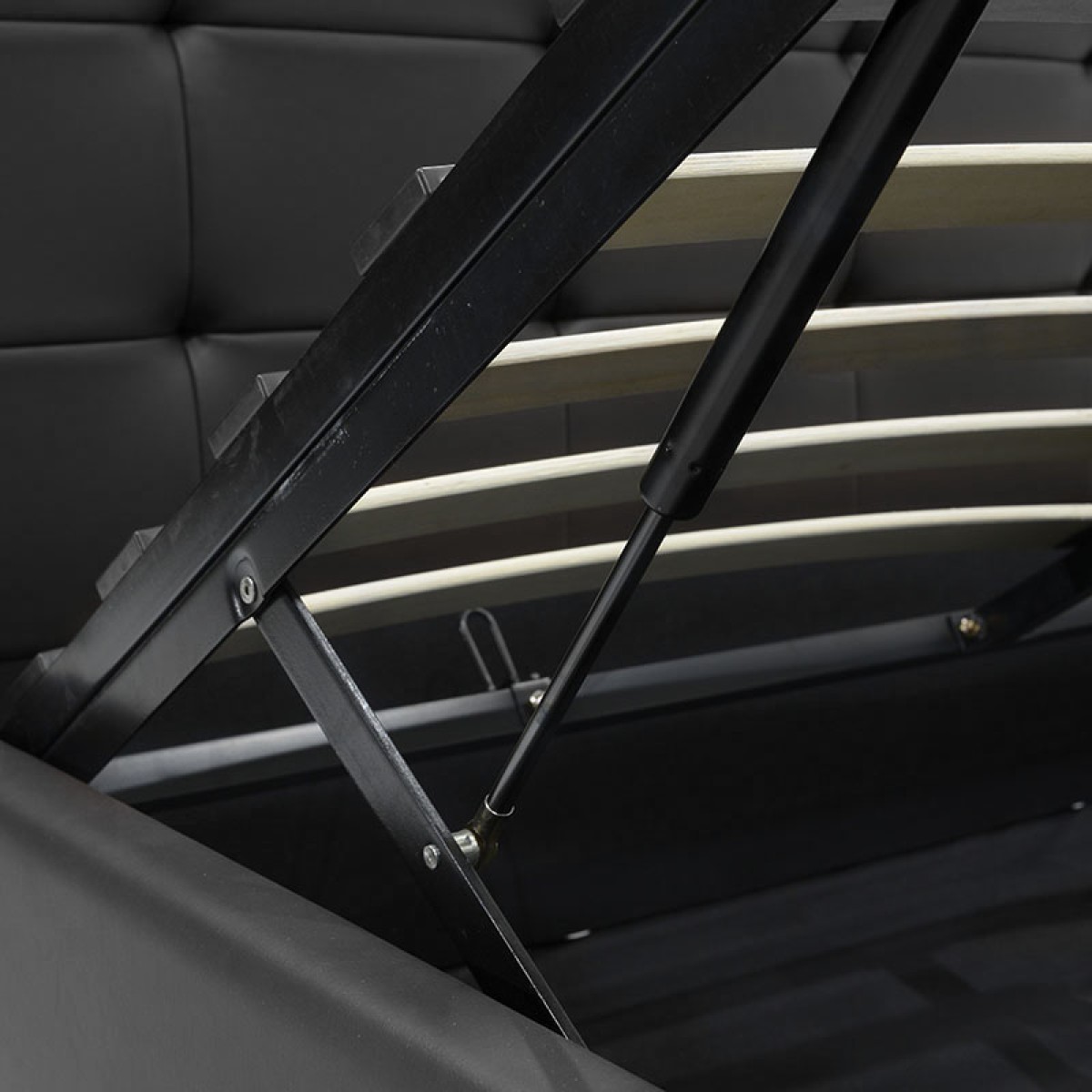 Κρεβάτι Roi pakoworld 160x200 PU μαύρο ματ + αποθηκευτικό χώρο Κρεβάτι Roi pakoworld 160x200 PU μαύρο ματ + αποθηκευτικό χώρο
