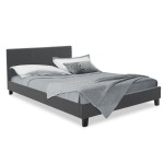 Κρεβάτι Nevil pakoworld 150x200 με ύφασμα χρώμα ανθρακί Κρεβάτι Nevil pakoworld 150x200 με ύφασμα χρώμα ανθρακί