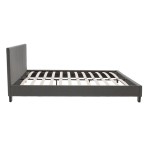 Κρεβάτι Nevil pakoworld 150x200 με ύφασμα χρώμα ανθρακί Κρεβάτι Nevil pakoworld 150x200 με ύφασμα χρώμα ανθρακί