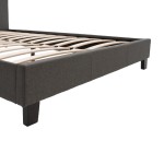 Κρεβάτι Nevil pakoworld 150x200 με ύφασμα χρώμα ανθρακί Κρεβάτι Nevil pakoworld 150x200 με ύφασμα χρώμα ανθρακί