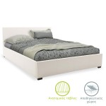 Κρεβάτι Norse pakoworld pu λευκό με αποθηκευτικό χώρο 160x200εκ Κρεβάτι Norse pakoworld pu λευκό με αποθηκευτικό χώρο 160x200εκ