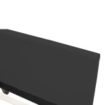 Κρεβάτι Nevil pakoworld ύφασμα ανθρακί με ξύλινο μαύρο πόδι 90x190εκ