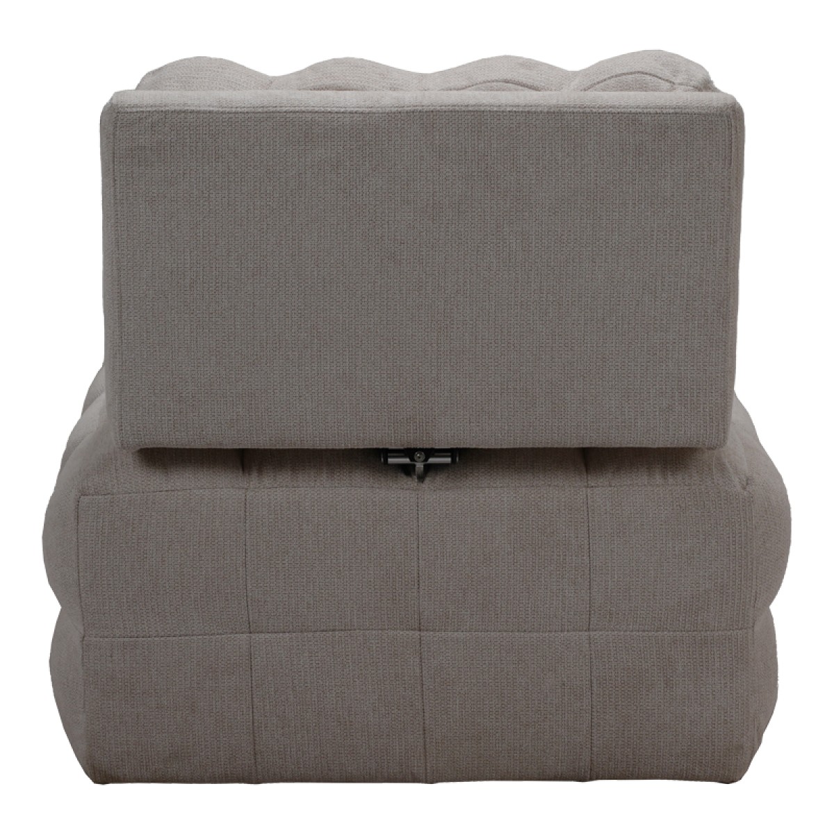 Πολυθρόνα-κρεβάτι Jelica pakoworld γκρι-μπεζ ύφασμα 88x110x86εκ