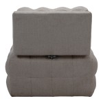 Πολυθρόνα-κρεβάτι Jelica pakoworld γκρι-μπεζ ύφασμα 88x110x86εκ