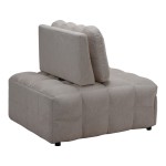 Πολυθρόνα-κρεβάτι Jelica pakoworld γκρι-μπεζ ύφασμα 88x110x86εκ