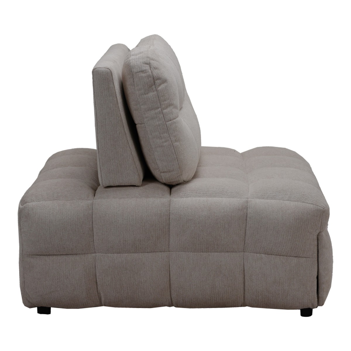 Πολυθρόνα-κρεβάτι Jelica pakoworld γκρι-μπεζ ύφασμα 88x110x86εκ