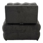 Πολυθρόνα-κρεβάτι Jelica pakoworld γκρι ύφασμα 88x110x86εκ