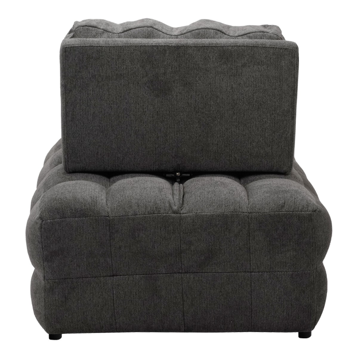 Πολυθρόνα-κρεβάτι Jelica pakoworld γκρι ύφασμα 88x110x86εκ