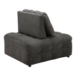Πολυθρόνα-κρεβάτι Jelica pakoworld γκρι ύφασμα 88x110x86εκ