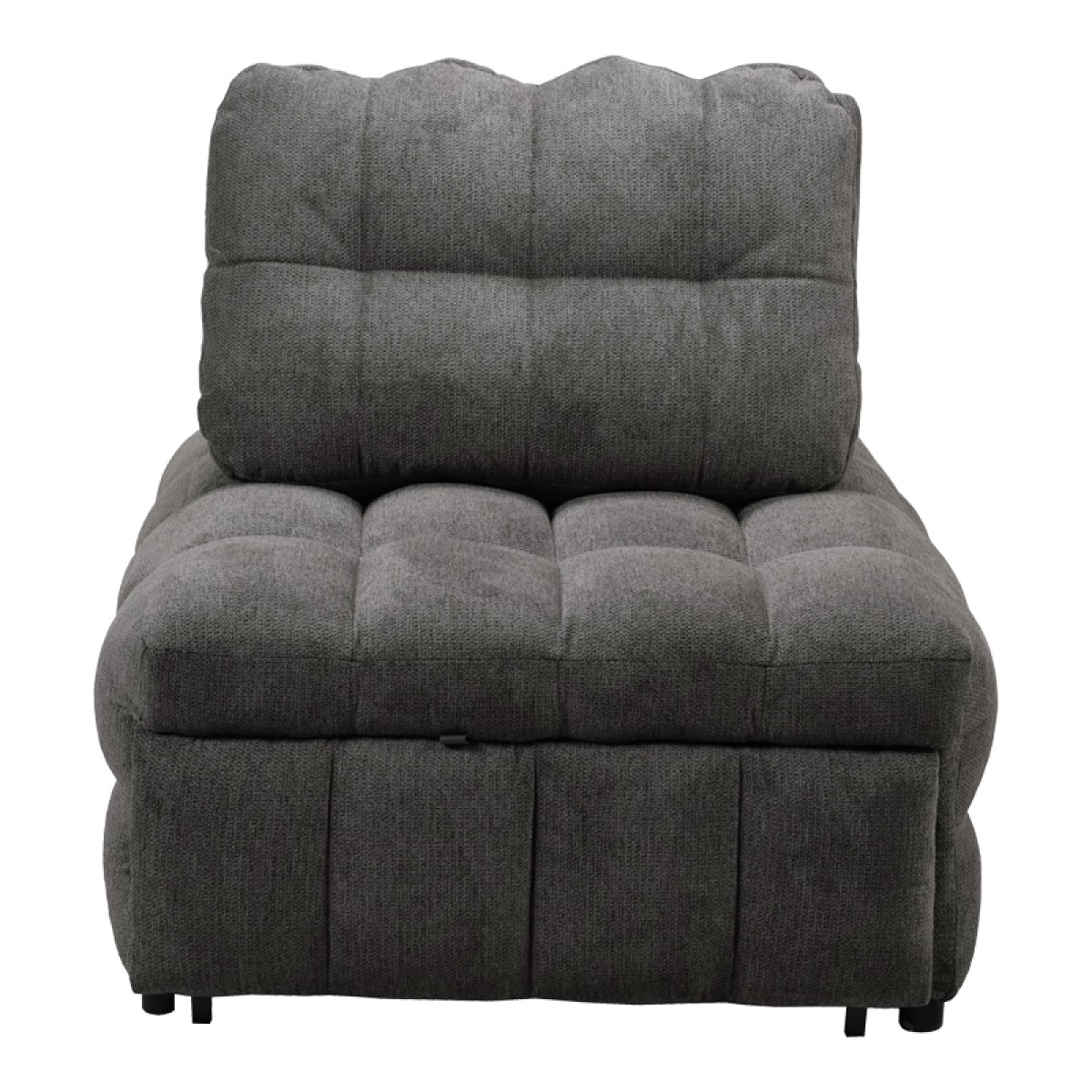 Πολυθρόνα-κρεβάτι Jelica pakoworld γκρι ύφασμα 88x110x86εκ