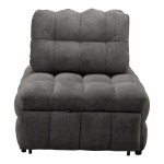 Πολυθρόνα-κρεβάτι Jelica pakoworld γκρι ύφασμα 88x110x86εκ