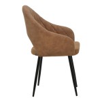 Πολυθρόνα Macie pakoworld ύφασμα καφέ antique-μαύρο 58x50x85εκ Πολυθρόνα Macie pakoworld ύφασμα καφέ antique-μαύρο 58x50x85εκ